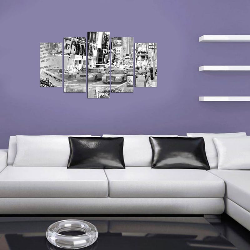 Koristeellinen MDF-maalaus 5-os 20x60 cm - Monivärinen - Sisustustuotteet - Taulu & taide - Canvas-taulu