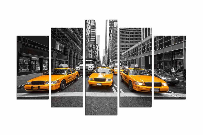 Koristeellinen MDF-maalaus 5-os 20x60 cm, Monivärinen