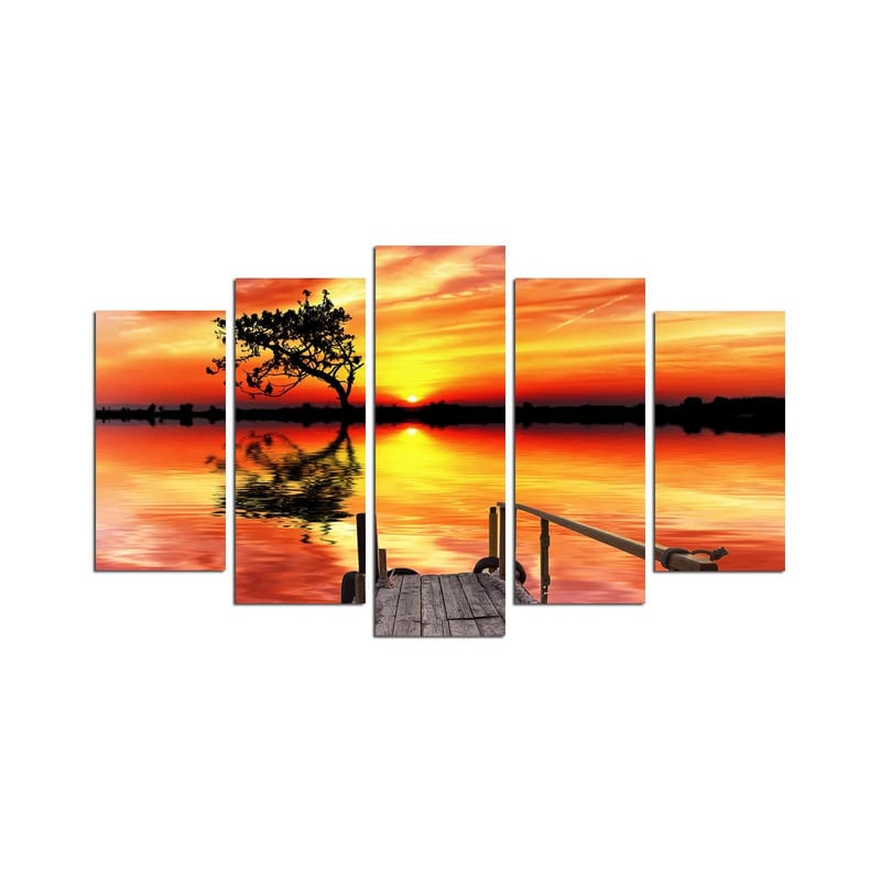 Koristeellinen MDF-maalaus 5-os 20x60 cm, Monivärinen