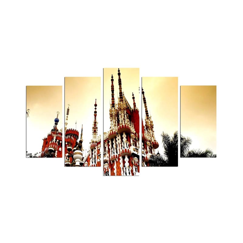 Koristeellinen MDF-maalaus 5-os 20x60 cm, Monivärinen