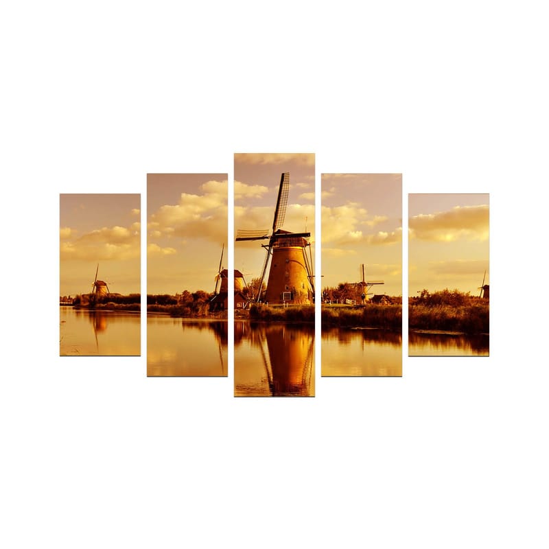 Koristeellinen MDF-maalaus 5-os 20x60 cm, Monivärinen