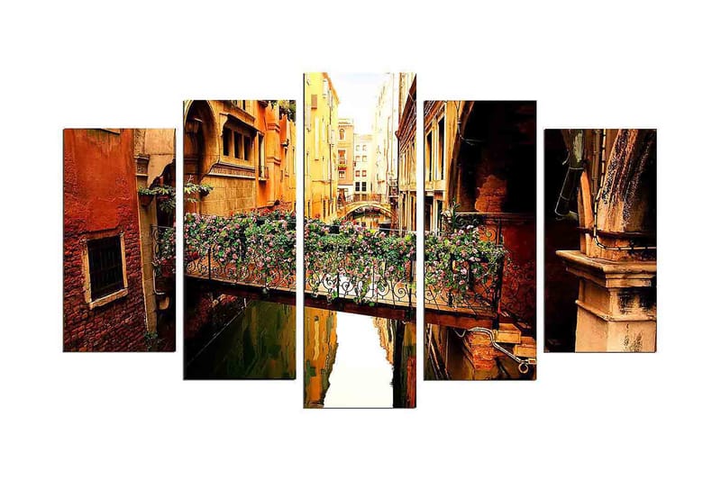 Koristeellinen MDF-maalaus 5-os 20x60 cm, Monivärinen