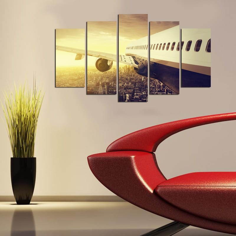 Koristeellinen MDF-maalaus 5-os 20x60 cm - Monivärinen - Sisustustuotteet - Taulu & taide - Canvas-taulu