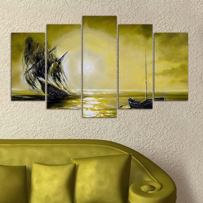 Koristeellinen MDF-maalaus 5-os 20x60 cm - Monivärinen - Sisustustuotteet - Taulu & taide - Canvas-taulu