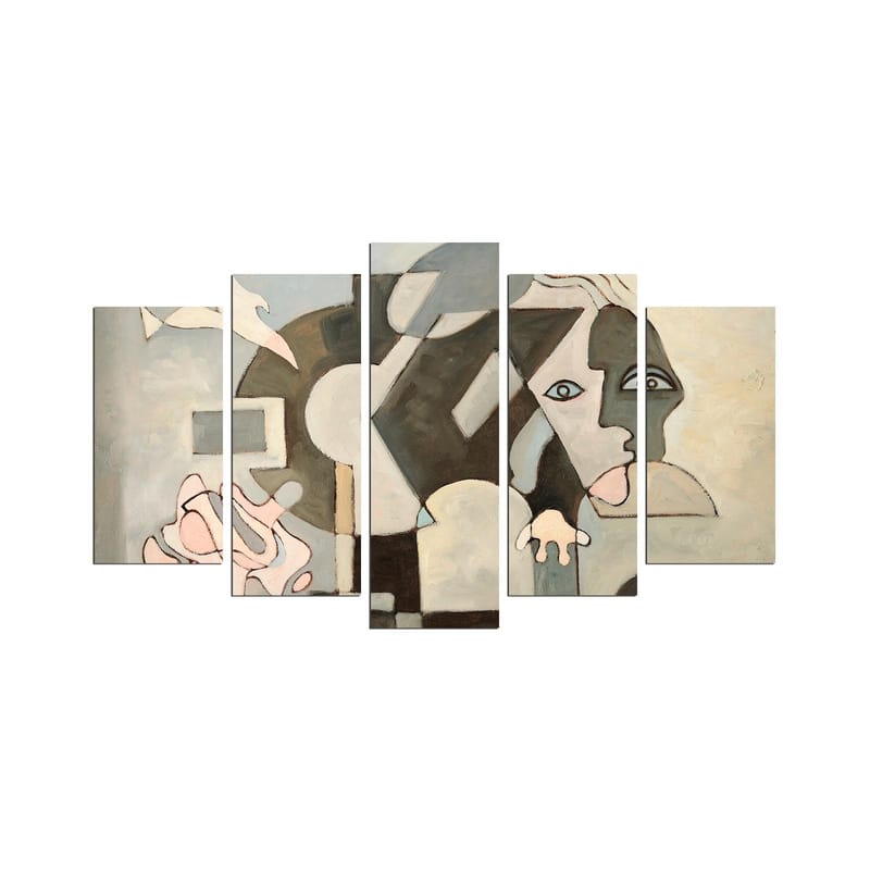 Koristeellinen MDF-maalaus 5-os 20x60 cm, Monivärinen