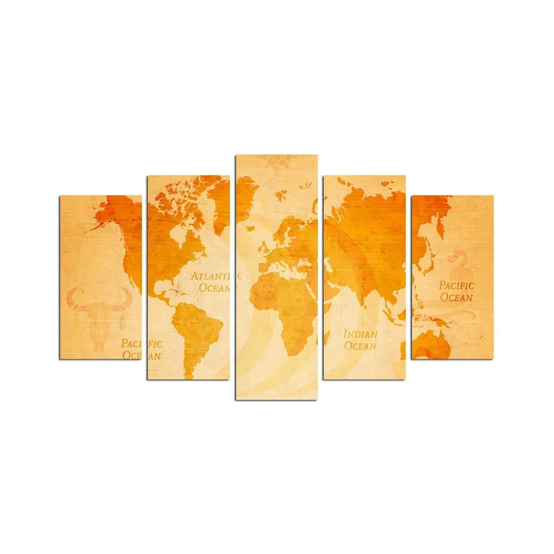 Koristeellinen MDF-maalaus 5-os 20x60 cm, Monivärinen