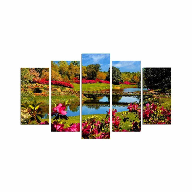 Koristeellinen MDF-maalaus 5-os 20x60 cm, Monivärinen