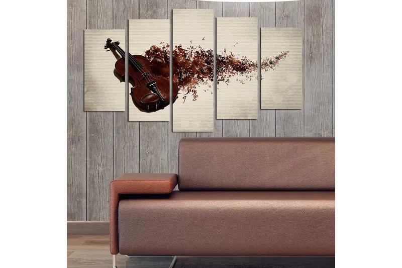 Koristeellinen MDF-maalaus 5-os 20x60 cm - Monivärinen - Sisustustuotteet - Taulu & taide - Canvas-taulu