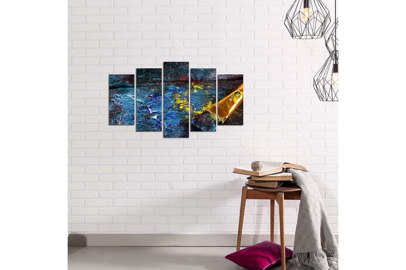 Koristeellinen MDF-maalaus 5-os 20x60 cm - Monivärinen - Sisustustuotteet - Taulu & taide - Canvas-taulu
