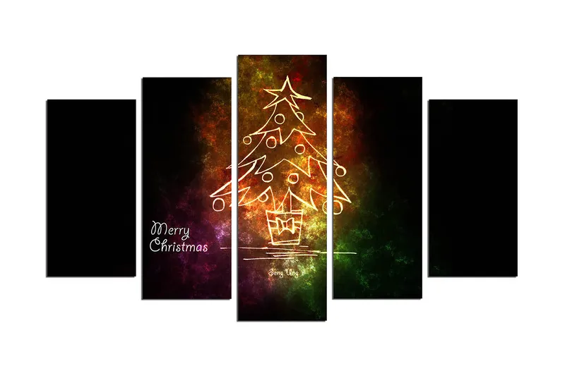 Koristeellinen MDF-maalaus 5-os 20x60 cm, Monivärinen