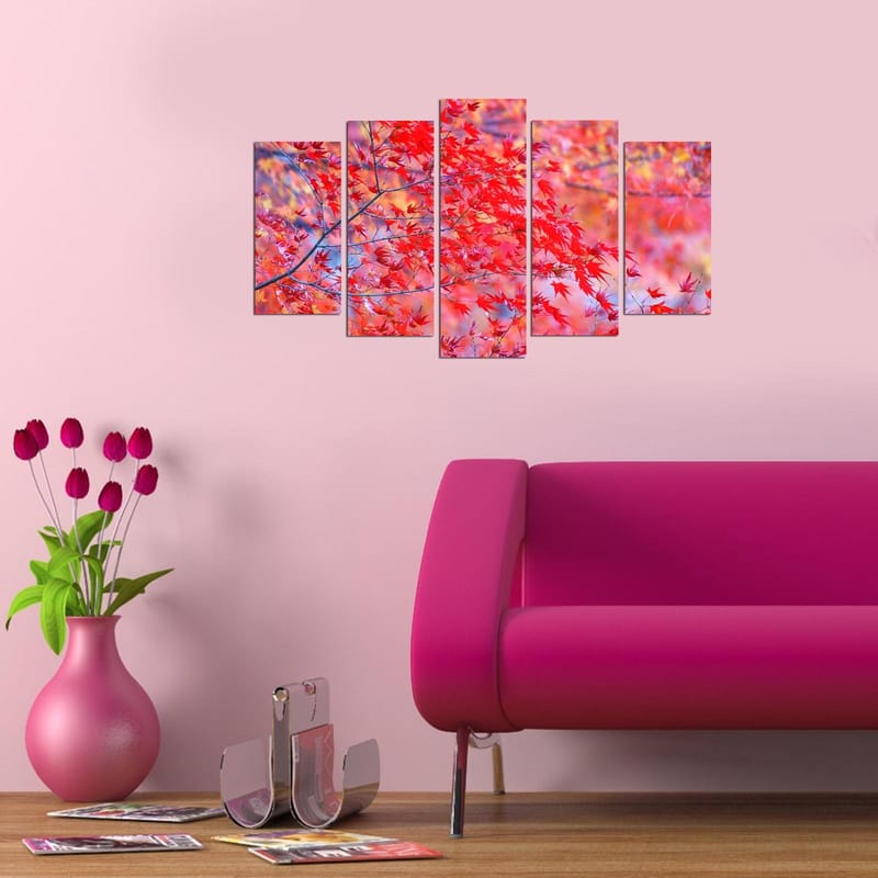 Koristeellinen MDF-maalaus 5-os 20x60 cm - Monivärinen - Sisustustuotteet - Taulu & taide - Canvas-taulu