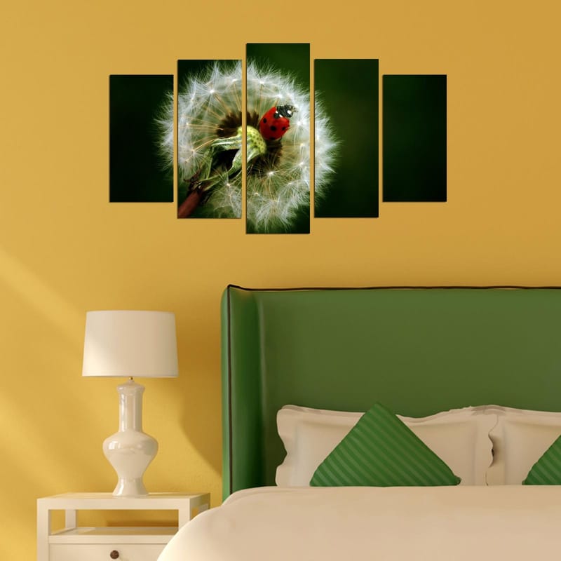 Koristeellinen MDF-maalaus 5-os 20x60 cm - Monivärinen - Sisustustuotteet - Taulu & taide - Canvas-taulu