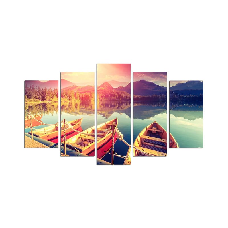 Koristeellinen MDF-maalaus 5-os 20x60 cm, Monivärinen