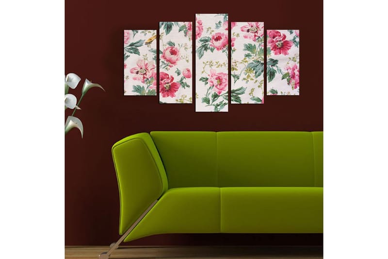 Koristeellinen MDF-maalaus 5-os 20x60 cm - Monivärinen - Sisustustuotteet - Taulu & taide - Canvas-taulu