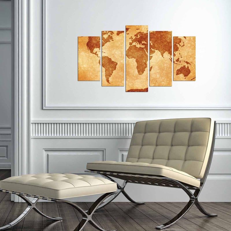 Koristeellinen MDF-maalaus 5-os 20x60 cm - Monivärinen - Sisustustuotteet - Taulu & taide - Canvas-taulu