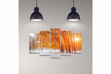 Koristeellinen MDF-maalaus 5-os 20x60 cm - Monivärinen - Sisustustuotteet - Taulu & taide - Canvas-taulu