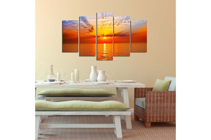 Koristeellinen MDF-maalaus 5-os 20x60 cm - Monivärinen - Sisustustuotteet - Taulu & taide - Canvas-taulu