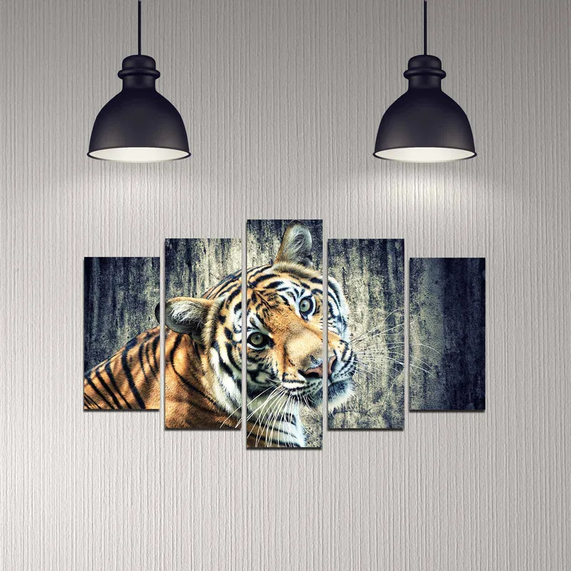 Koristeellinen MDF-maalaus 5-os 20x60 cm - Monivärinen - Sisustustuotteet - Taulu & taide - Canvas-taulu