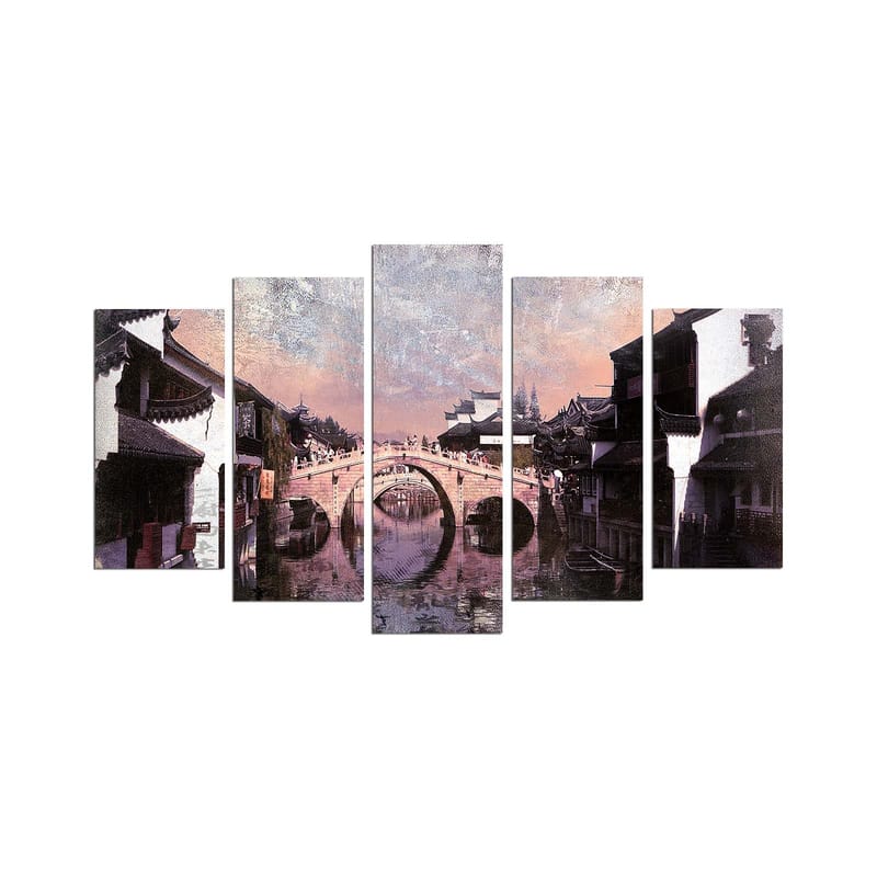 Koristeellinen MDF-maalaus 5-os 20x60 cm, Monivärinen