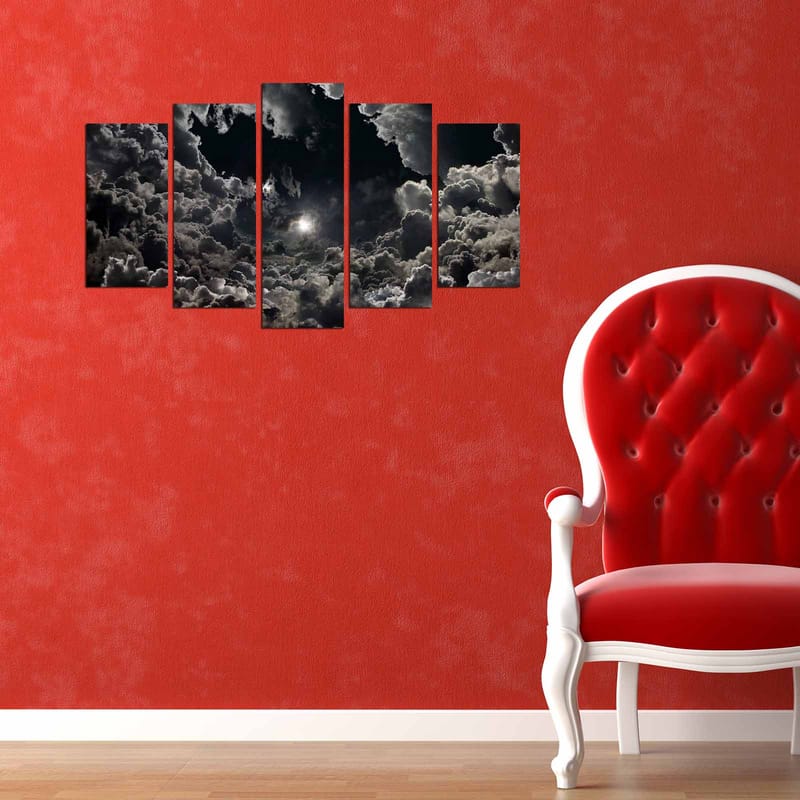 Koristeellinen MDF-maalaus 5-os 20x60 cm - Monivärinen - Sisustustuotteet - Taulu & taide - Canvas-taulu