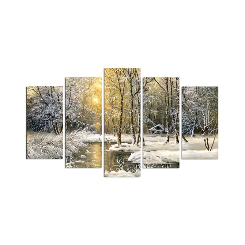 Koristeellinen MDF-maalaus 5-os 20x60 cm, Monivärinen