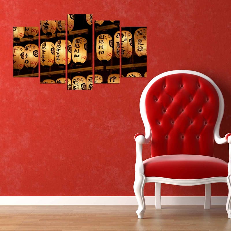 Koristeellinen MDF-maalaus 5-os 20x60 cm - Monivärinen - Sisustustuotteet - Taulu & taide - Canvas-taulu