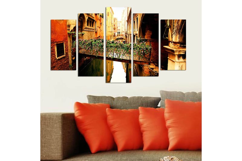 Koristeellinen MDF-maalaus 5-os 20x60 cm - Monivärinen - Sisustustuotteet - Taulu & taide - Canvas-taulu