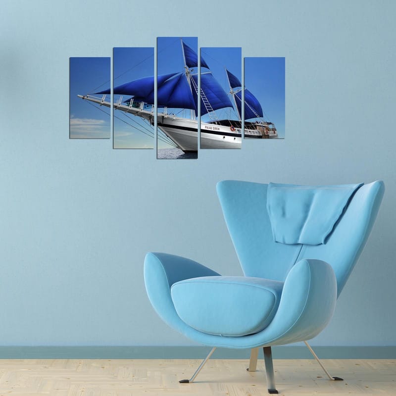 Koristeellinen MDF-maalaus 5-os 20x60 cm - Monivärinen - Sisustustuotteet - Taulu & taide - Canvas-taulu