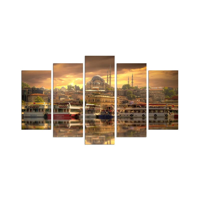 Koristeellinen MDF-maalaus 5-os 20x60 cm, Monivärinen