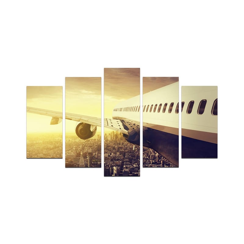 Koristeellinen MDF-maalaus 5-os 20x60 cm, Monivärinen