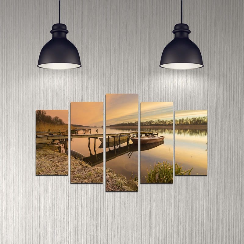 Koristeellinen MDF-maalaus 5-os 20x60 cm - Monivärinen - Sisustustuotteet - Taulu & taide - Canvas-taulu