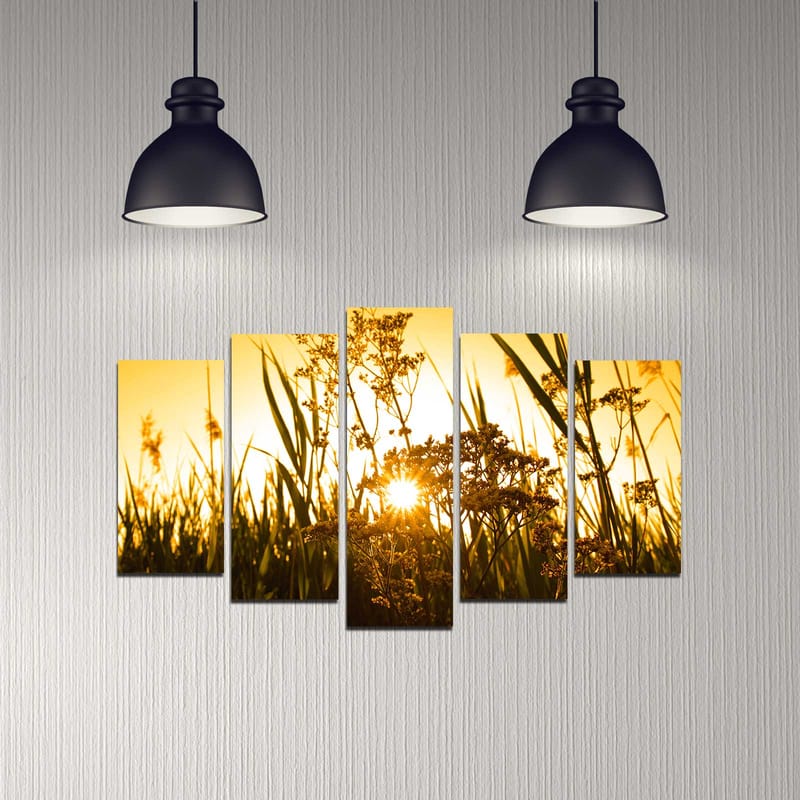 Koristeellinen MDF-maalaus 5-os 20x60 cm - Monivärinen - Sisustustuotteet - Taulu & taide - Canvas-taulu