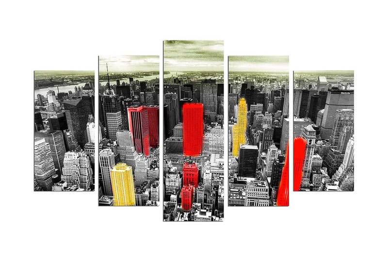 Koristeellinen MDF-maalaus 5-os 20x60 cm, Monivärinen