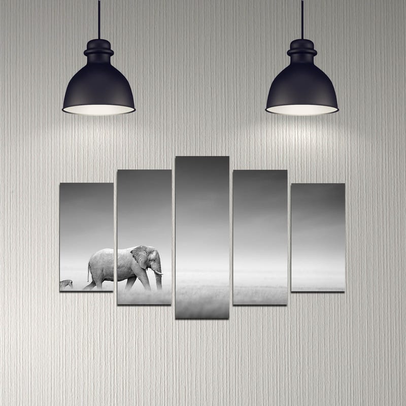 Koristeellinen MDF-maalaus 5-os 20x60 cm - Monivärinen - Sisustustuotteet - Taulu & taide - Canvas-taulu