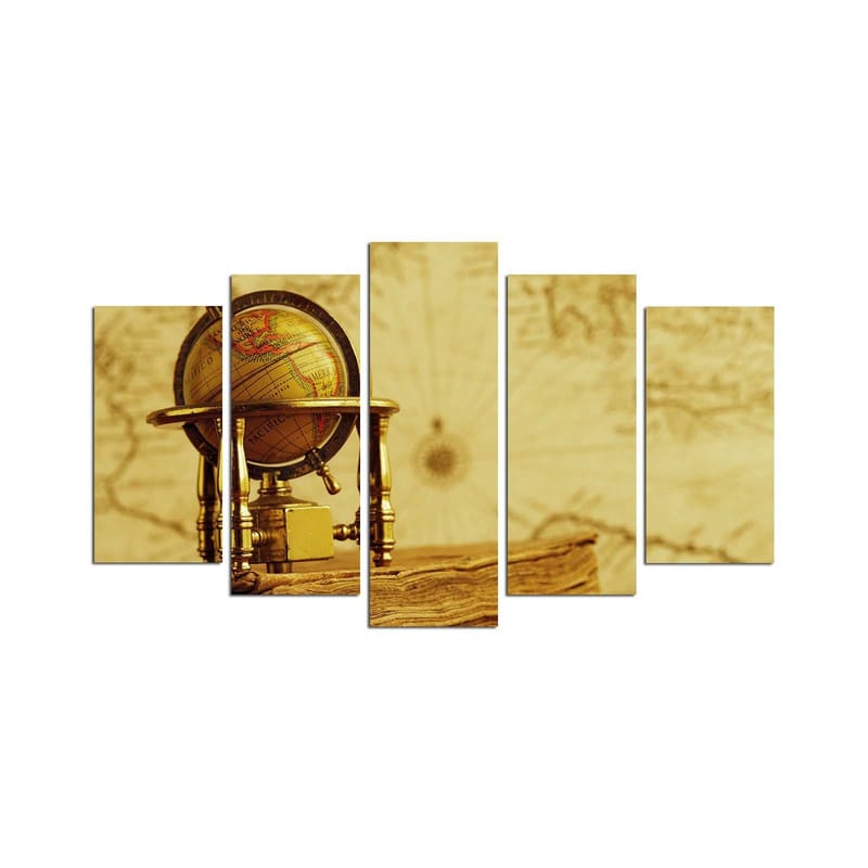 Koristeellinen MDF-maalaus 5-os 20x60 cm, Monivärinen