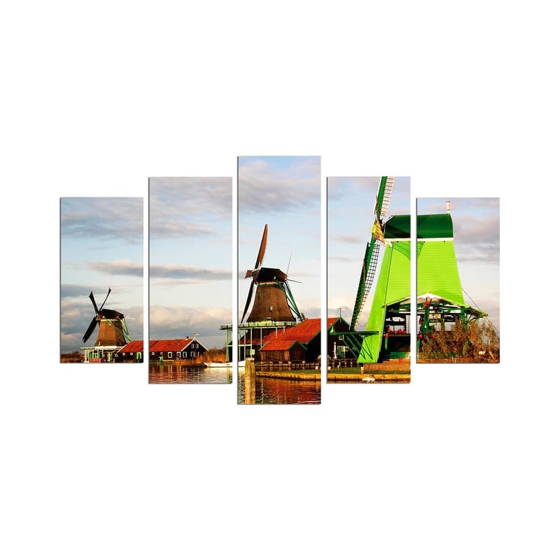 Koristeellinen MDF-maalaus 5-os 20x60 cm, Monivärinen