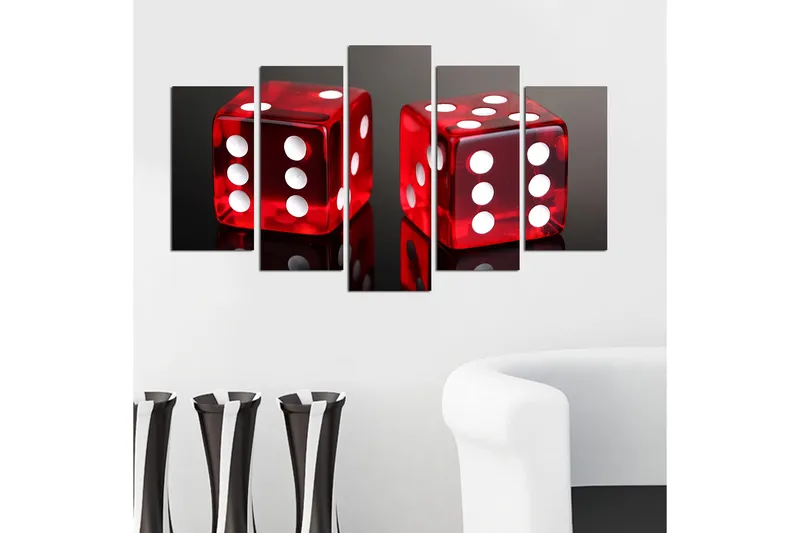 Koristeellinen MDF-maalaus 5-os 20x60 cm - Monivärinen - Sisustustuotteet - Taulu & taide - Canvas-taulu