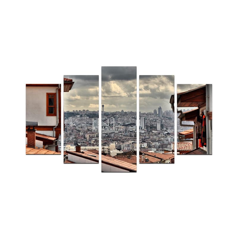 Koristeellinen MDF-maalaus 5-os 20x60 cm, Monivärinen