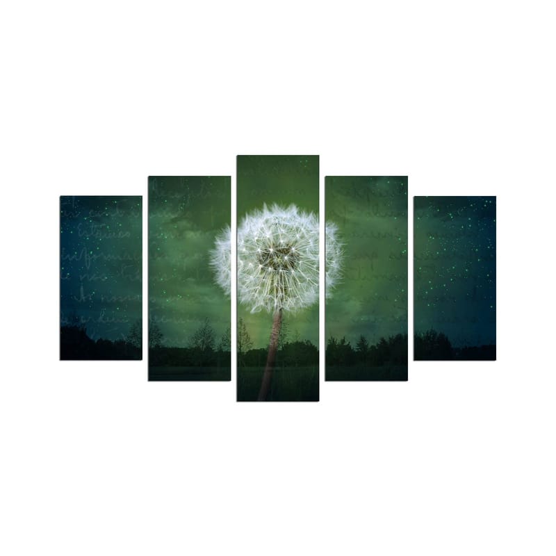 Koristeellinen MDF-maalaus 5-os 20x60 cm, Monivärinen