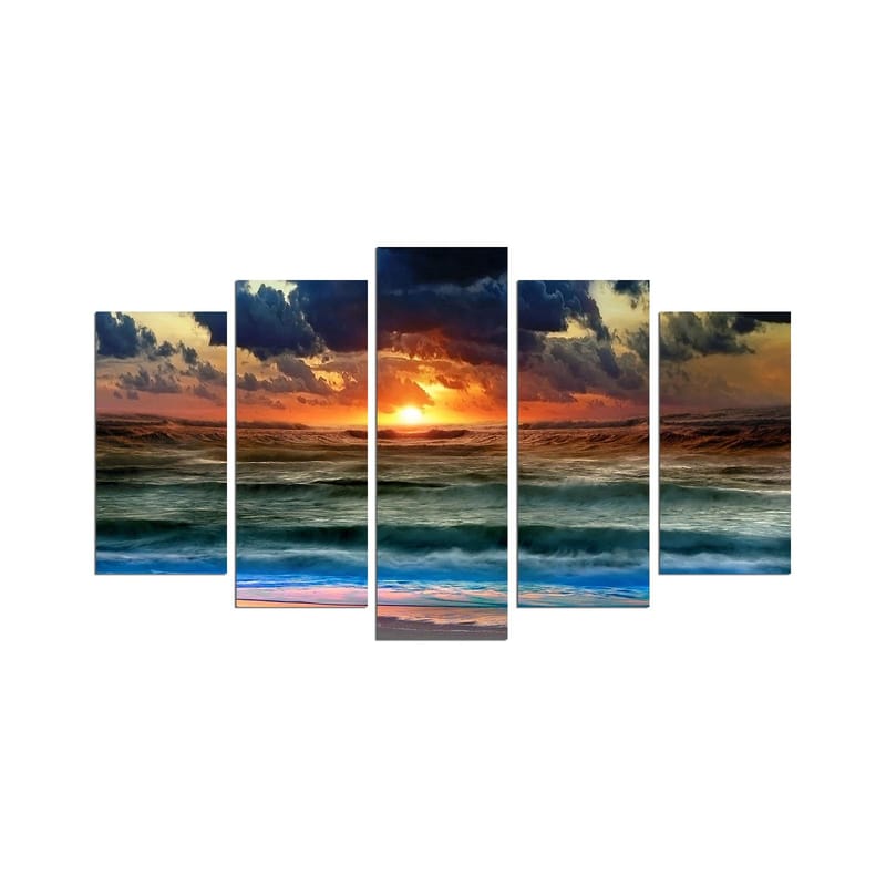 Koristeellinen MDF-maalaus 5-os 20x60 cm, Monivärinen