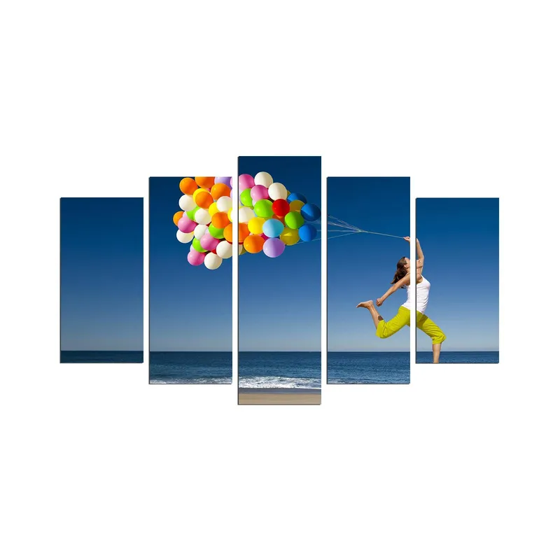 Koristeellinen MDF-maalaus 5-os 20x60 cm, Monivärinen