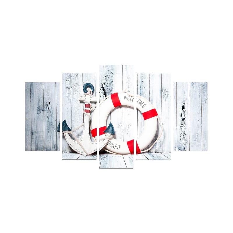 Koristeellinen MDF-maalaus 5-os 20x60 cm, Monivärinen