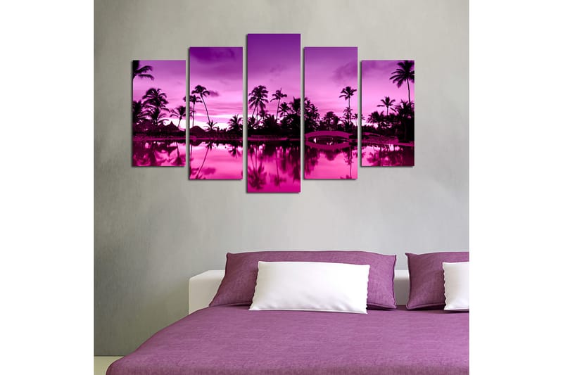 Koristeellinen MDF-maalaus 5-os 20x60 cm - Monivärinen - Sisustustuotteet - Taulu & taide - Canvas-taulu