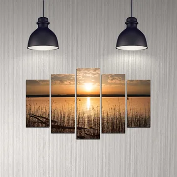 Koristeellinen MDF-maalaus 5-os 20x60 cm - Monivärinen - Sisustustuotteet - Taulu & taide - Canvas-taulu