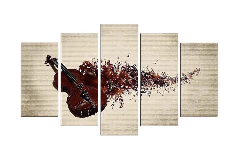 Koristeellinen MDF-maalaus 5-os 20x60 cm, Monivärinen