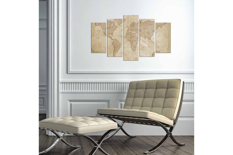 Koristeellinen MDF-maalaus 5-os 20x60 cm - Monivärinen - Sisustustuotteet - Taulu & taide - Canvas-taulu