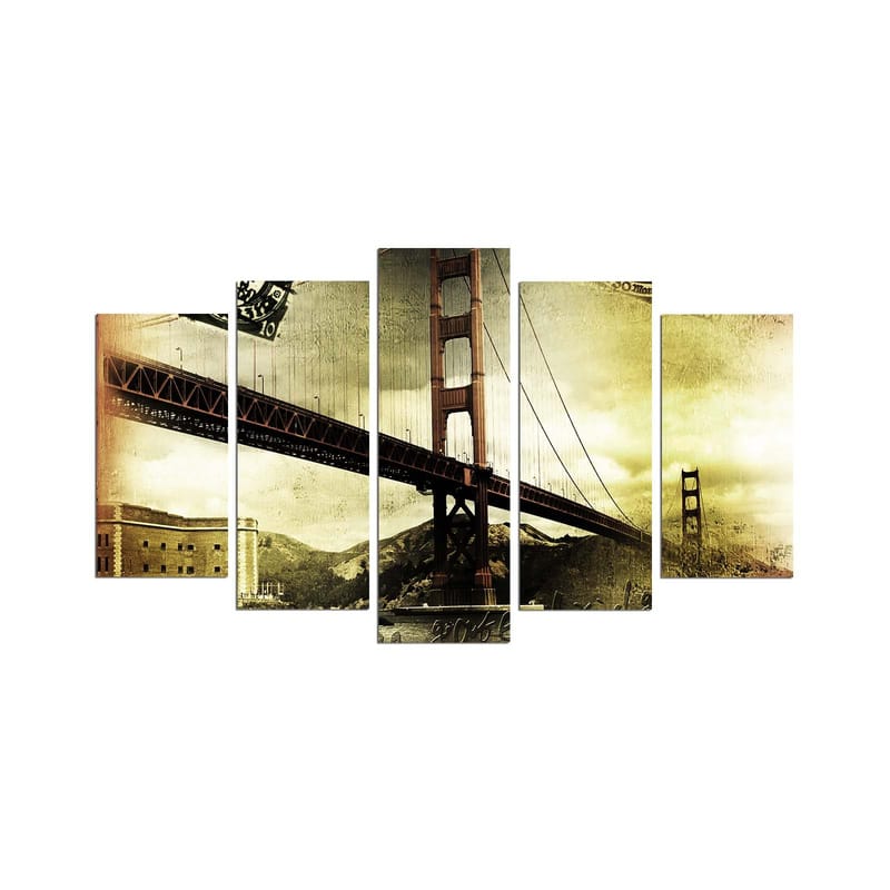 Koristeellinen MDF-maalaus 5-os 20x60 cm, Monivärinen