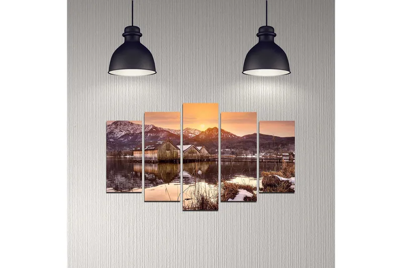 Koristeellinen MDF-maalaus 5-os 20x60 cm - Monivärinen - Sisustustuotteet - Taulu & taide - Canvas-taulu