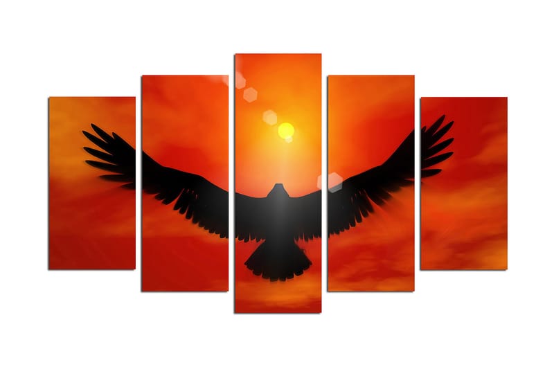 Koristeellinen MDF-maalaus 5-os 20x60 cm, Monivärinen