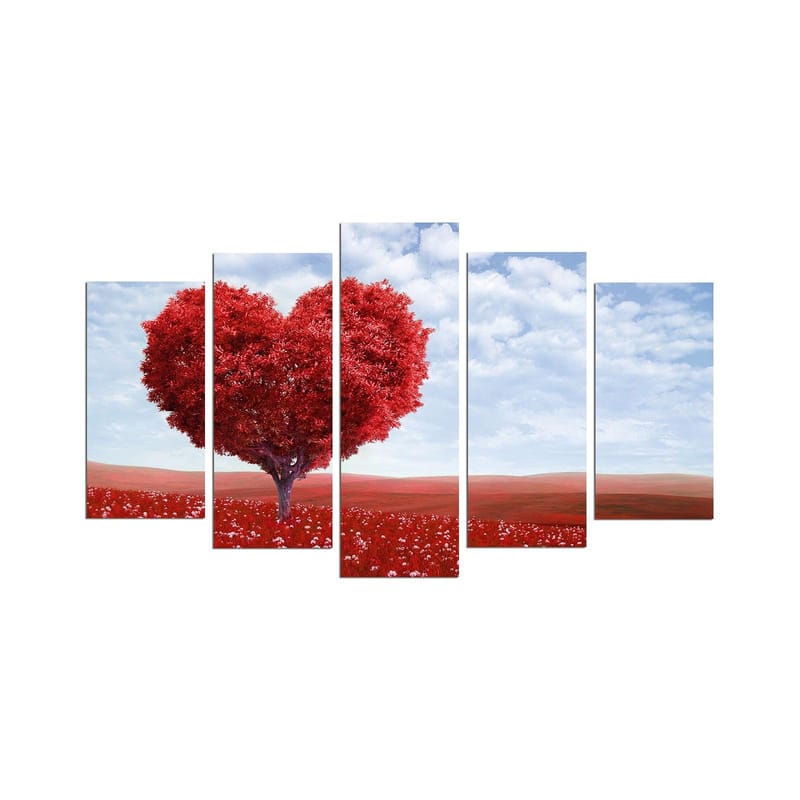 Koristeellinen MDF-maalaus 5-os 20x60 cm, Monivärinen